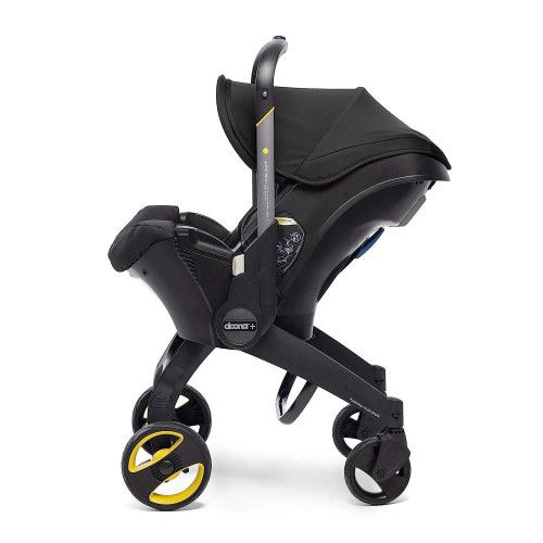 Doona Infant Car Seat & Latch Base - Rear Facing, Car Seat to Stroller in Seconds - US Version - Nitro Black